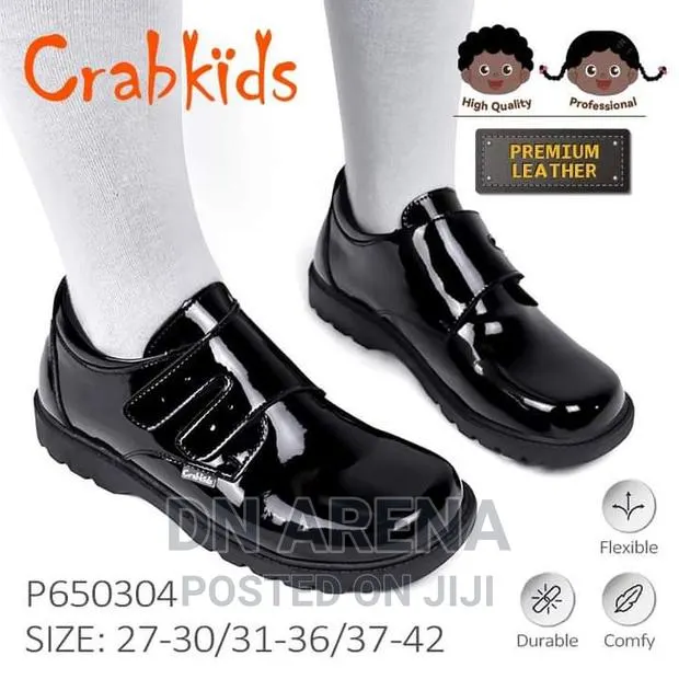 Premium Patent Leather Boys Black Shoes Size 26 to 42 · Photo 1