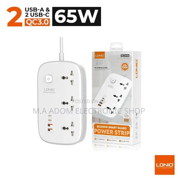 Ldnio 3250w 65w Gan Fast Charging Power Extension · Photo 1