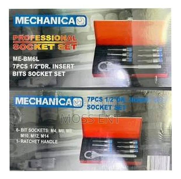 7pcs 1/2inch Dr Bits Socket Set Mechanica - Me-Bm6l · Photo 1