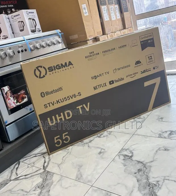 Premium New 55 Inch Smart Uhd Sigma Clear Sleek Android Tv · Photo 1
