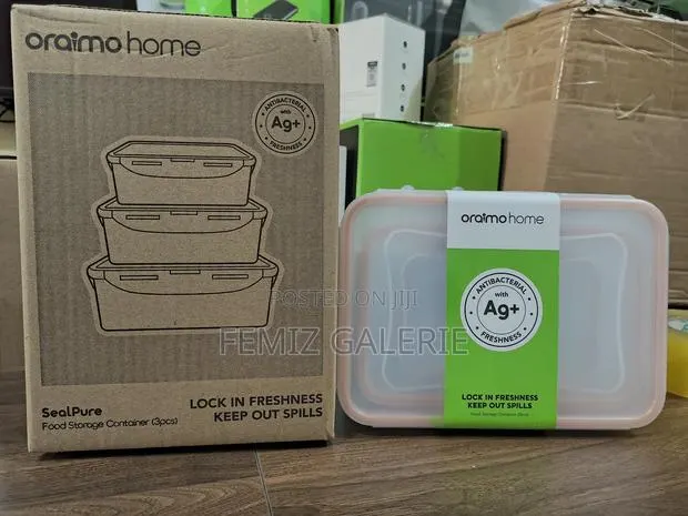 Oraimo Sealpure Silver Ion Protection Food Storage Container Set-3pcs · Photo 1