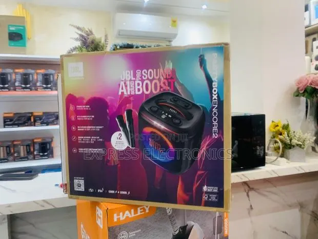 Ultra Modern Speaker 2 Microphones JBL Party Box Encore 2 Potable · Photo 1