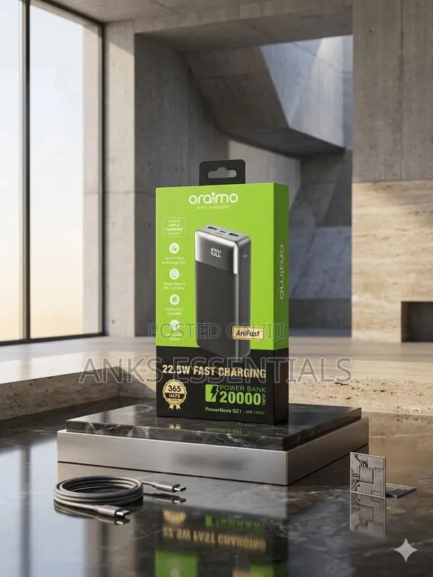Oraimo 20000mah Fast Power Bank 22.5w – Multi-Device Charging · Photo 1