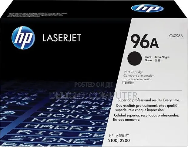 HP 96A Black Standard Yield Toner Cartridge (C4096A) · Photo 1