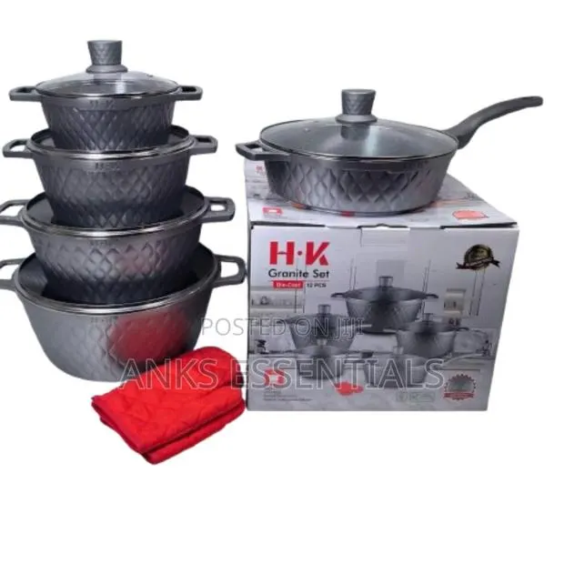 Hk Granite 12-Piece Cookware Collection – Non-Stick Easy Clean · Photo 1
