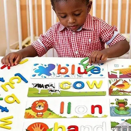 Montessori Wooden Alphabet Matching Spelling Set · Photo 1