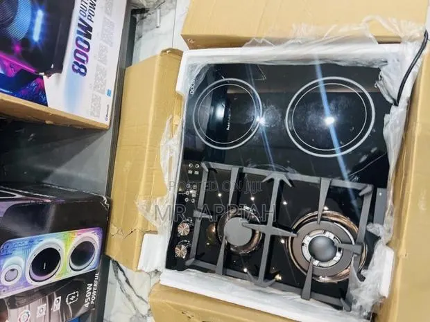 Premium Classic Kenwood 60cm 2 Electric + 2 Gas Hob(Black). · Photo 1
