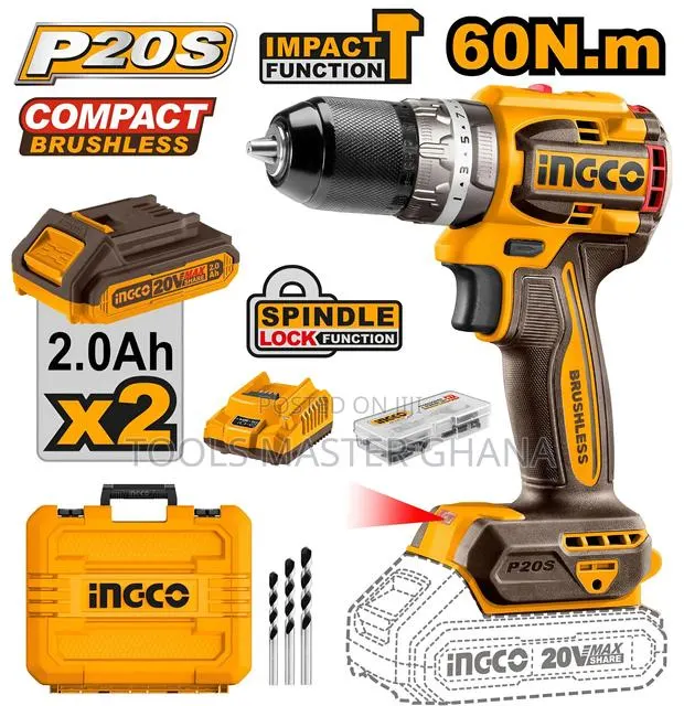 Compact Brushless Cordless Impact Drill - Cidli20602 · Photo 1