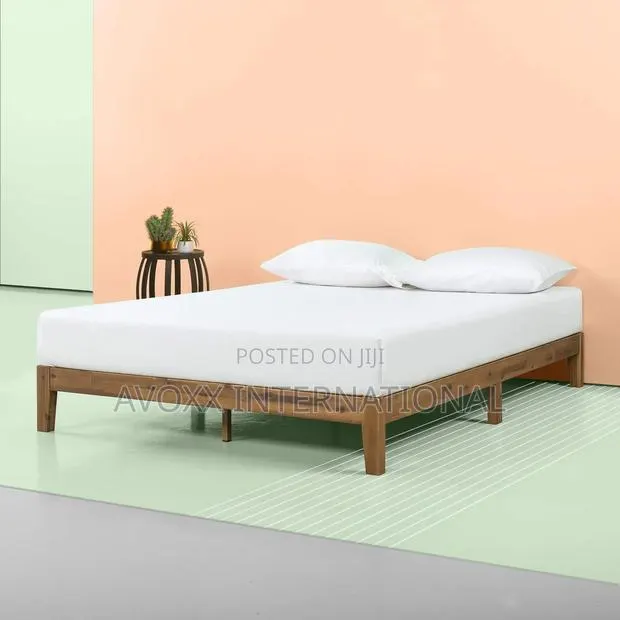Zinus Queen Size Wood Platform Bed Frame, 60"X80" · Photo 1