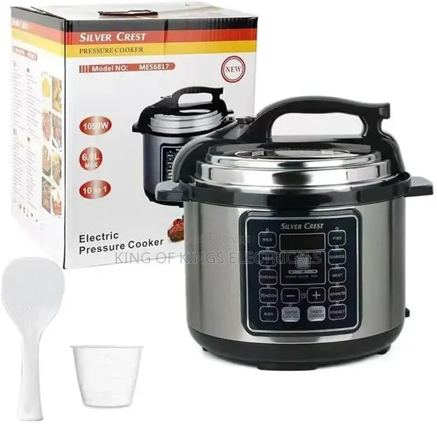 Silver Crest 6l Electric Rice Cooker - Gray/Black · Photo 1