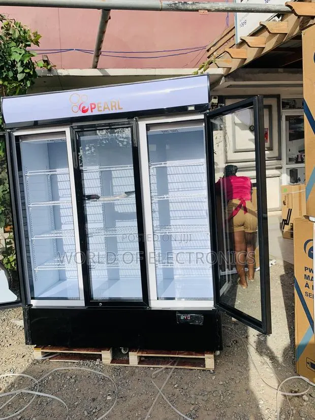 Quality Sleek 780l Display Fridge Pearl PVC-1540-28ab 3doirs · Photo 1