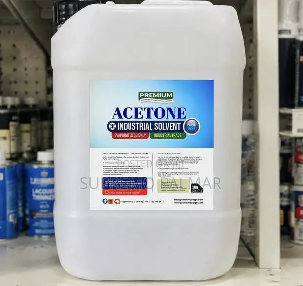 Premium Industrial Acetone 25 Liters – Evaporating Industrial Solvent · Photo 1