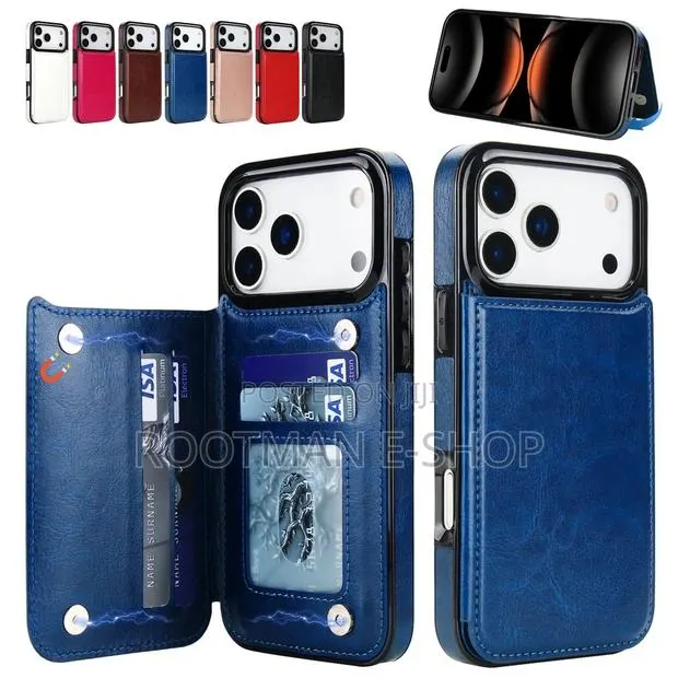 Max Leather Flip Wallet Card Holder Case for iPhone 17 Pro and Pro Max · Photo 1