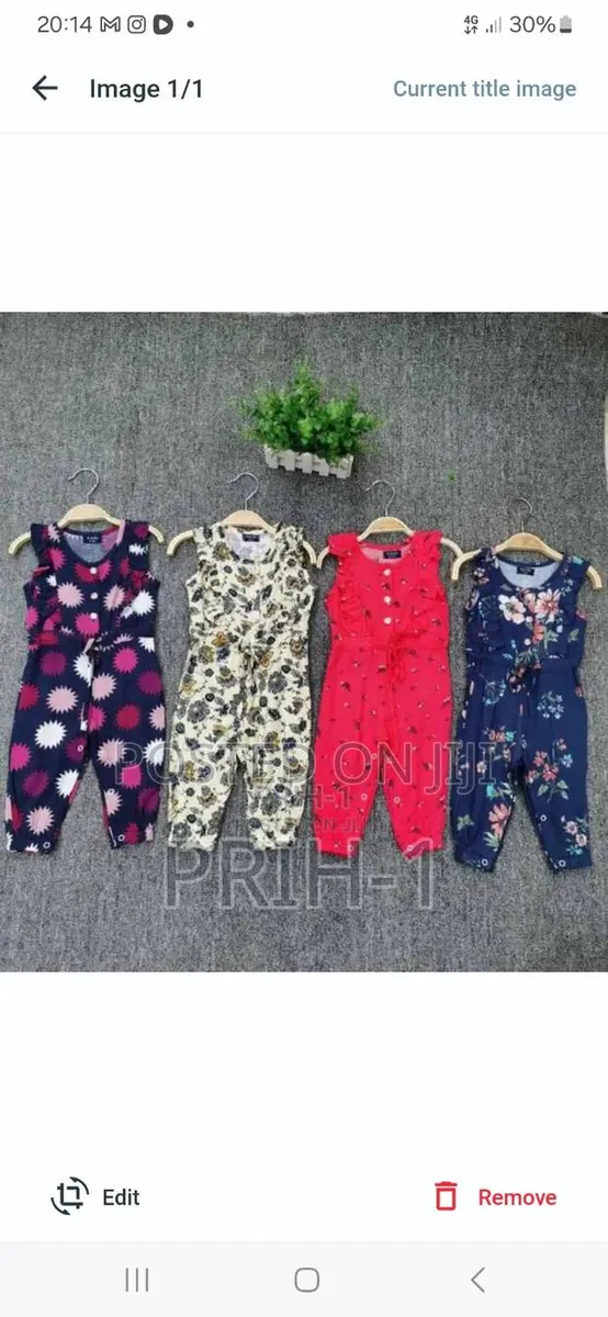 Kids Cotton Flowery Jumpsuit · Photo 1