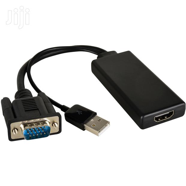 Vga Male to Hdmi Female Adapter Converter With Audio Cable · Photo 1