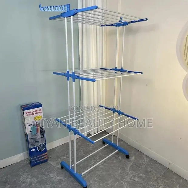 Movable 3-Layer Clothes Hanger & Laundry Drying Stand · Photo 1