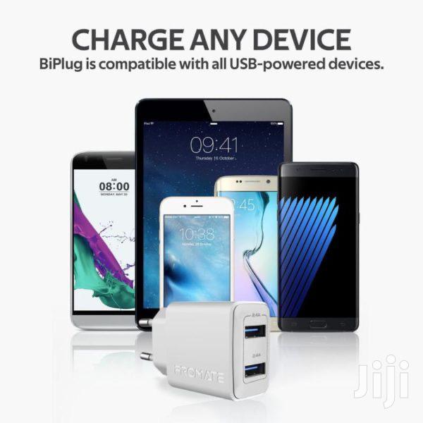 Promate Biplug 12W Wall Charger With Dual USB Ports(White) · Photo 2