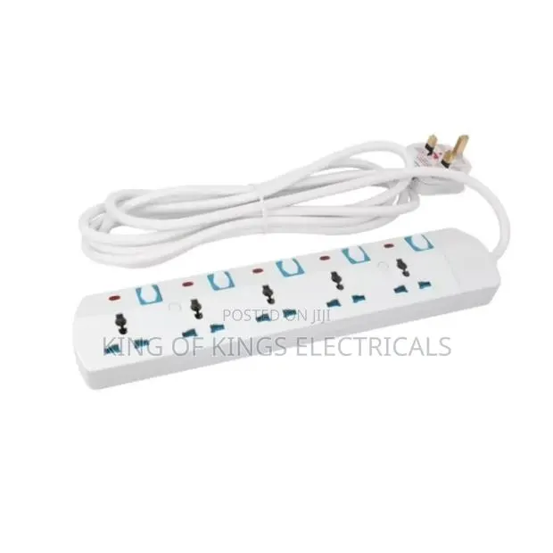 Focus 5-Way Extension Board With 5m Cable–Durable Safe Power Solution · Photo 1