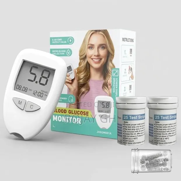Glucometer Blood Glucose Test Machine Monitor 50 Strips + 50 Lancets · Photo 1