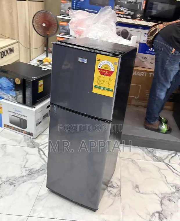 Extremely Classic Nasco NASF2-13FL 2 Door Refrigerator(gray). · Photo 1