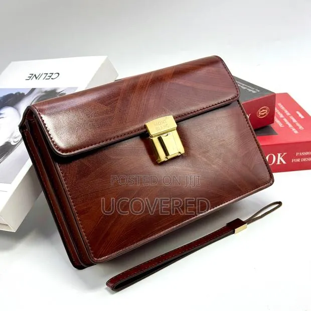 Montblanc Men’S Leather Clutch - Men’S Organizer Wrist Bag · Photo 1
