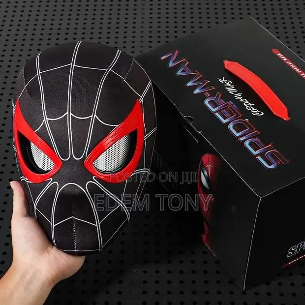 Miles Morales Spider-Man Helmet Features -Black Red Design- Adults · Photo 3
