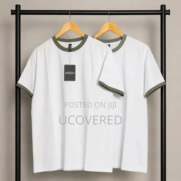 White Wooden Retro Ringer T-Shirt · Photo 1