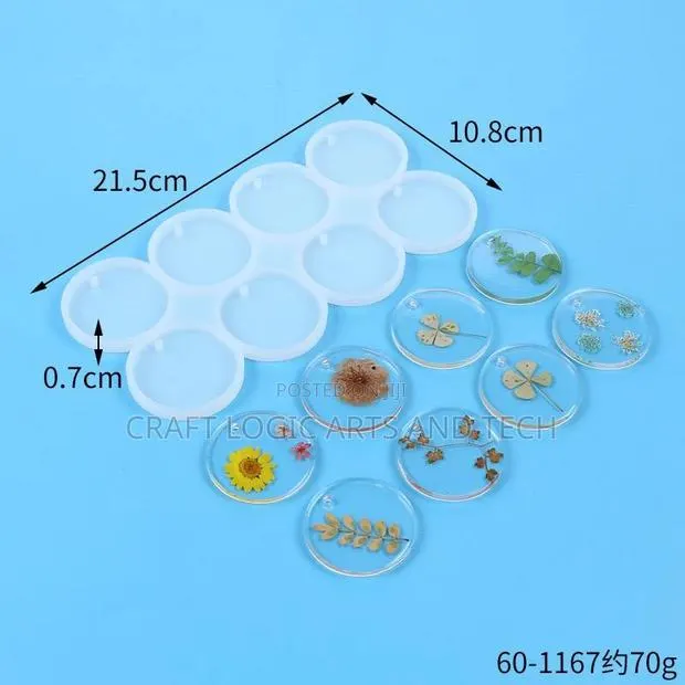 Silicone Mold 8-in-1 Round Circular Resin Mold Gh₵50 · Photo 1