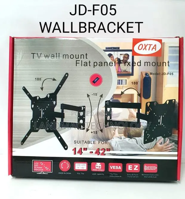 Tv Wall Mount 14′′-43′′ Fully Adjustable Rotatable Bracket · Photo 1