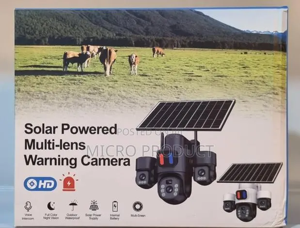 Solar Powered 4g Tripple-Lens Warning Camera · Photo 1
