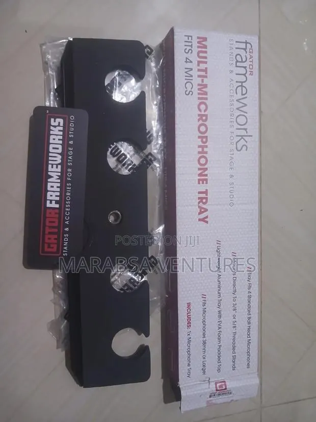 Microphone Holder Or Microphone Tray With Stand (4 Mic Holder) · Photo 1