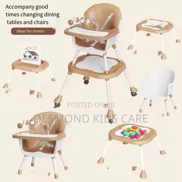 Multifunctional 5 in 1 Baby High Chair Drawing Board Building