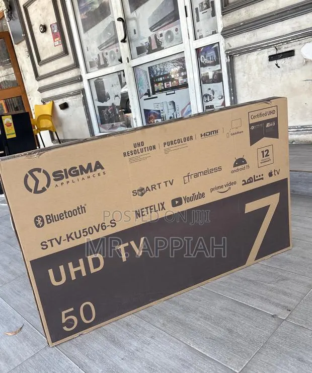 Fresh in Box Sigma Sig-Ku50v6-S 50” Uhd Smart Android Tv(Black) · Photo 1