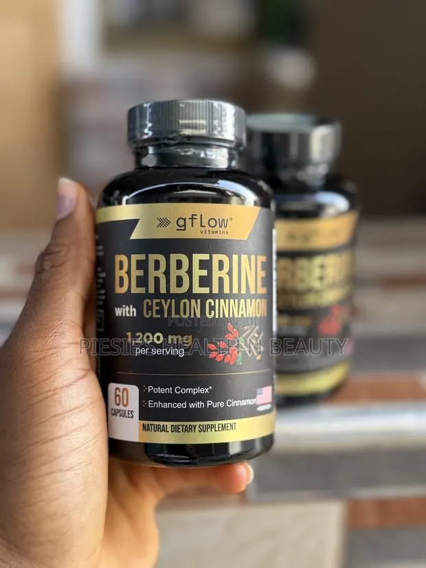 Gflow Vitamins Berberine With Ceylon Cinnamon 1200mg, 60 Ca · Photo 1