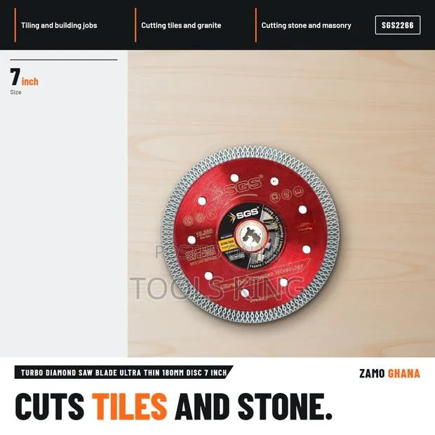 Turbo Diamond Saw Blade Ultra Thin 180Mm Disc 7 Inch - SGS2266 · Photo 1