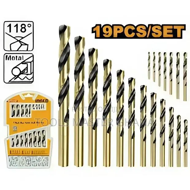 19pcs HSS Twist Drill Bits Set - Akdb9190 · Photo 1
