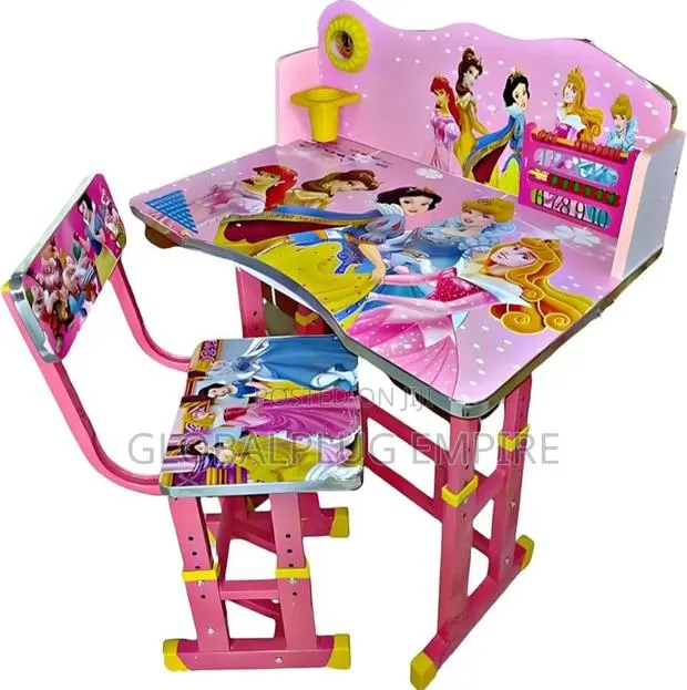 Adjustable Kid's Study Table Chair Set Pink · Photo 2