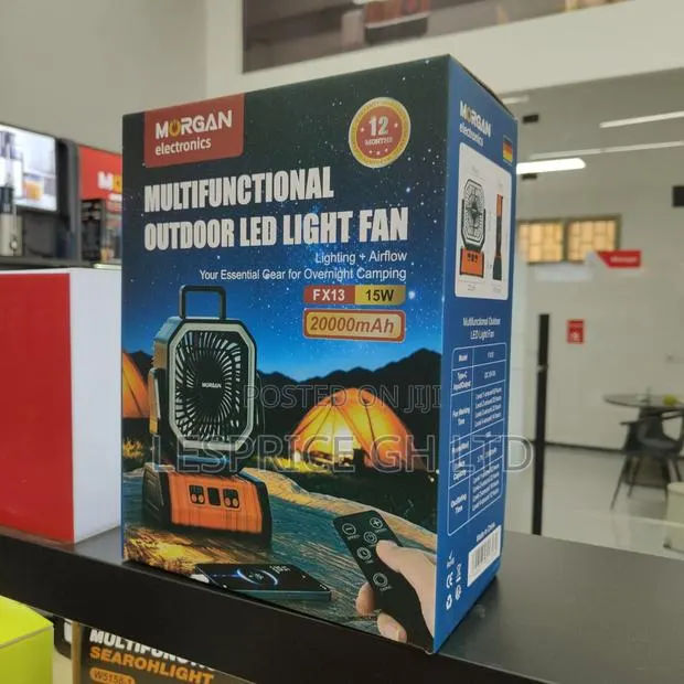 Top Rated 4-Speed Multipurpose Rechargeable Fan With Led Light · Photo 1