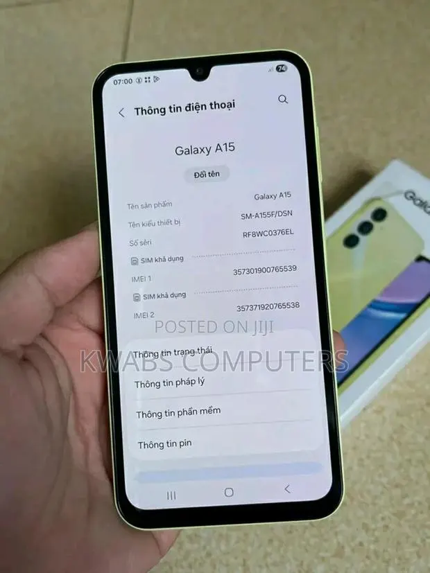 Samsung Galaxy A15 256 GB Yellow · Photo 1