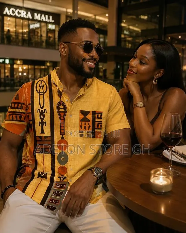 Nice Men's Casual Shirt With African Designs · Photo 1