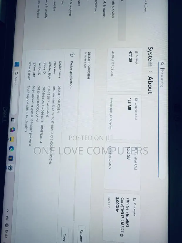 Laptop Dell Latitude 5420 16GB Intel Core i7 SSD 512GB · Photo 1