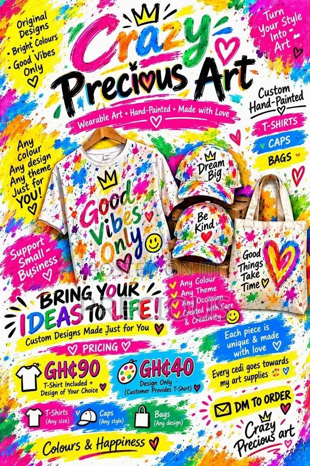 Custom Hand-Painted T-Shirts - Any Design · Photo 1