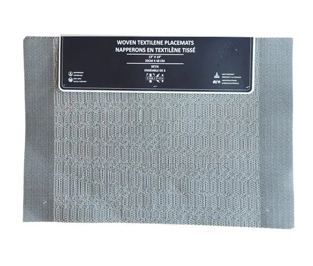 Table Co Rectangular Woven Placemats - 6 Set · Photo 1