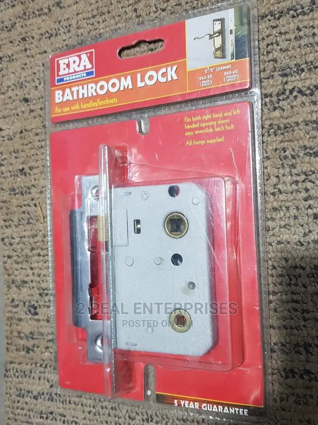 Chrome Effect Bathroom Lock 2.5 Inches · Photo 1