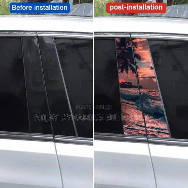 Car Door Pillar Stickers · Photo 1