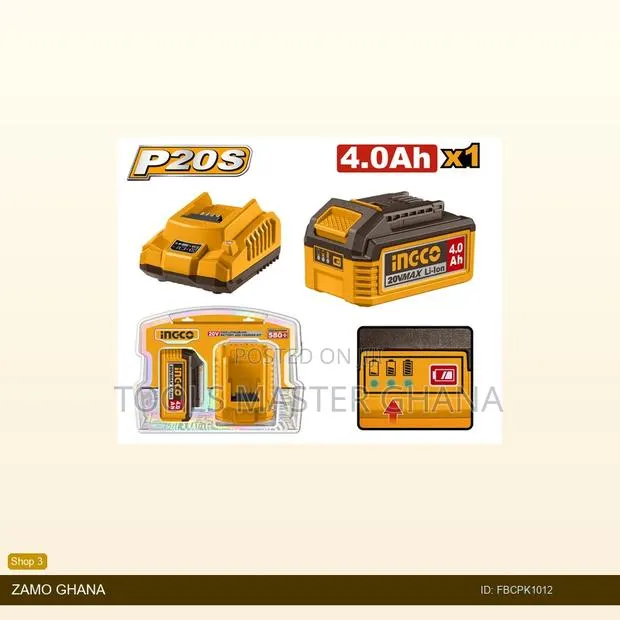 Lithiumion Battery and Charger - Fbcpk1012 · Photo 1