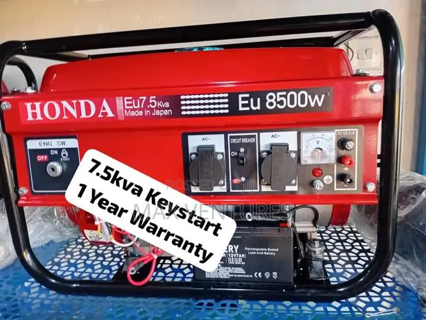 Honda Honda 8500watts 7.5kva Key Start Generator Fastidious · Photo 1