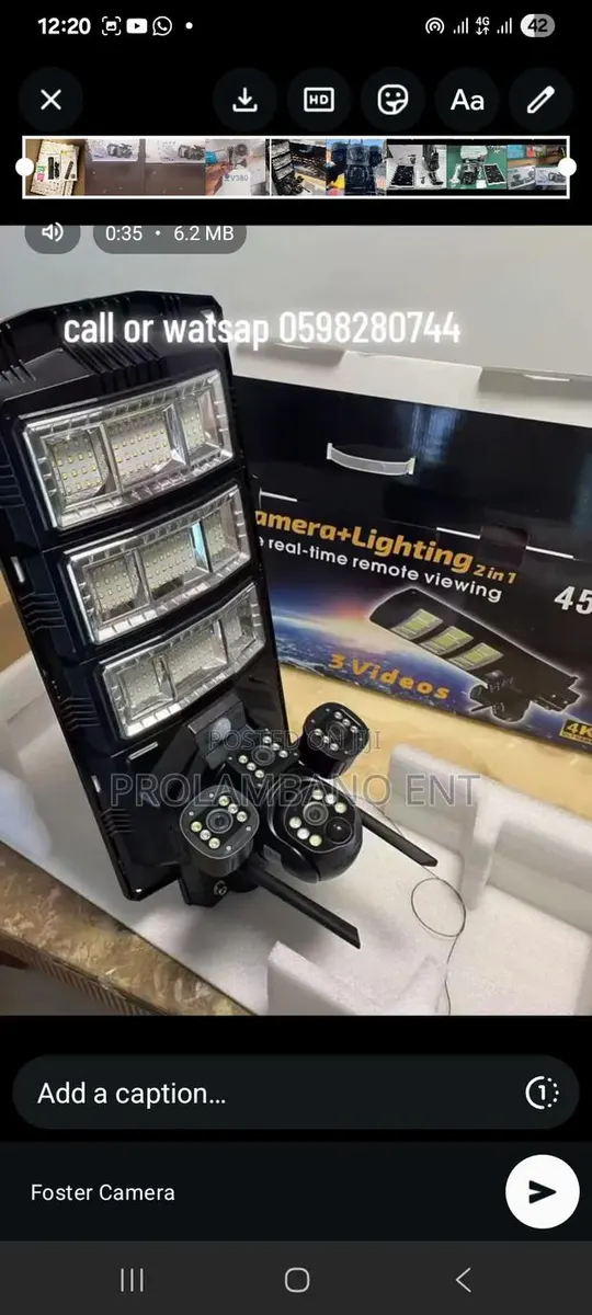 4G Streetlight Solar Camera V380 Pro · Photo 1