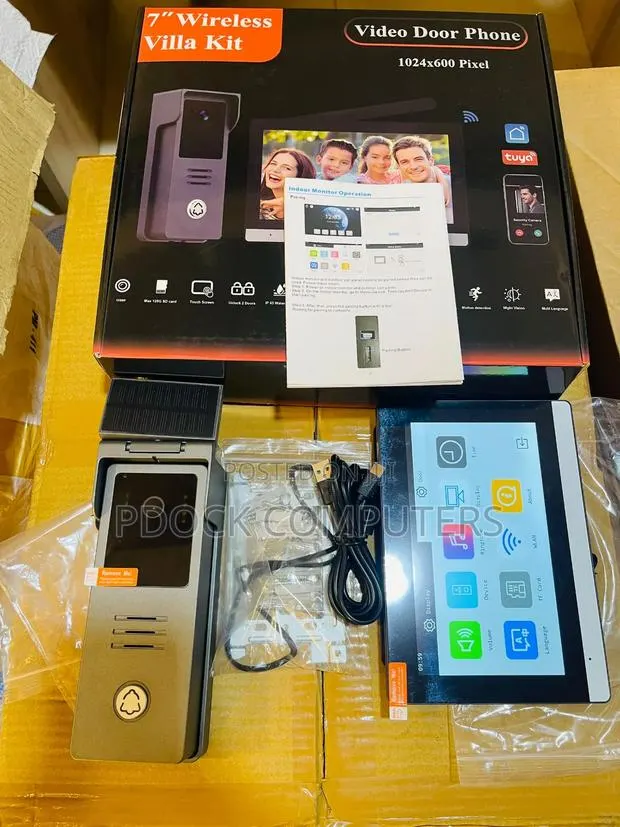 Tuya 7" Wireless Touch Screen Villa Video Intercom Home Security Kit · Photo 1