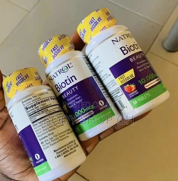Natrol Biotin- Strawberry Flavor(Hair,Skin Nails)-10,000mcg · Photo 1